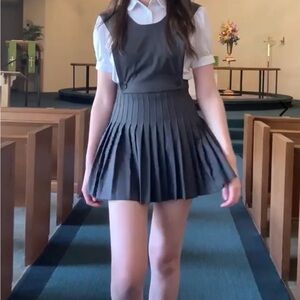 Elegant Gray Mini Dress